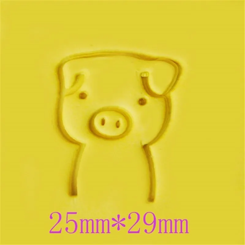 PIG Мини животные шаблон Мыло Штамп Инструменты домашней работы DIY Sugarcarft Свеча в форме леденца штамп для мыла делая наборы - Цвет: PIG