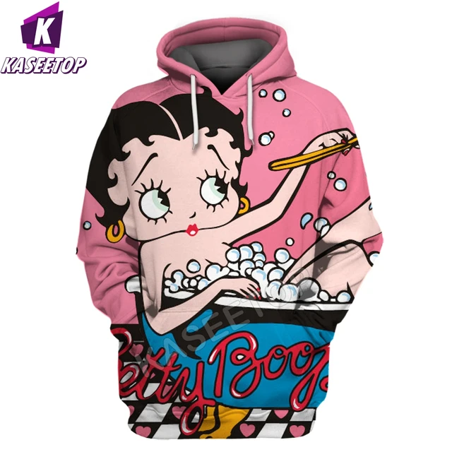 Betty Boop Sweatshirt Women | Betty Boop Pink Sweatshirt | Betty Boop  Sweatshirt Men - Hoodies u0026 Sweatshirts - Aliexpress