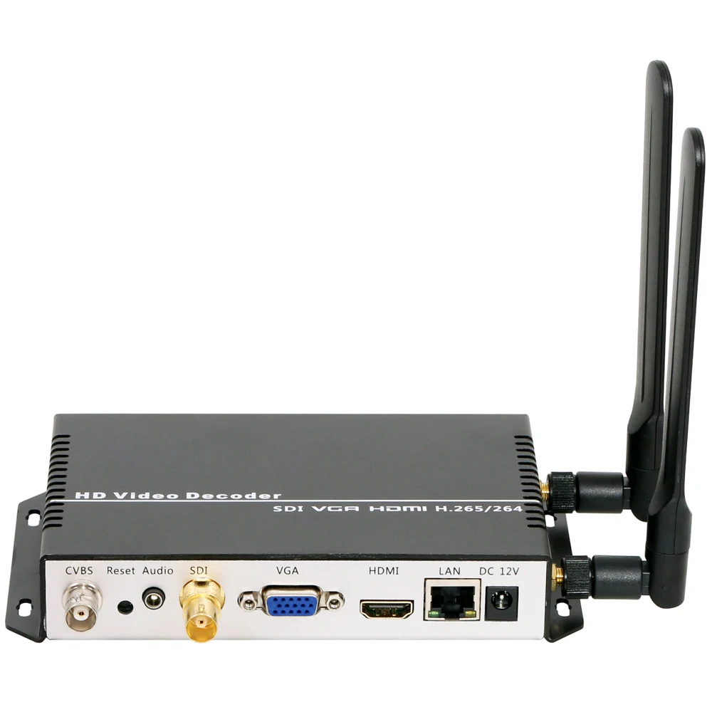 4K беспроводной H.265 H.264 IP к SDI HDMI VGA CVBS видео потоковый декодер HD IP декодер для камеры для сети потокового декодирования