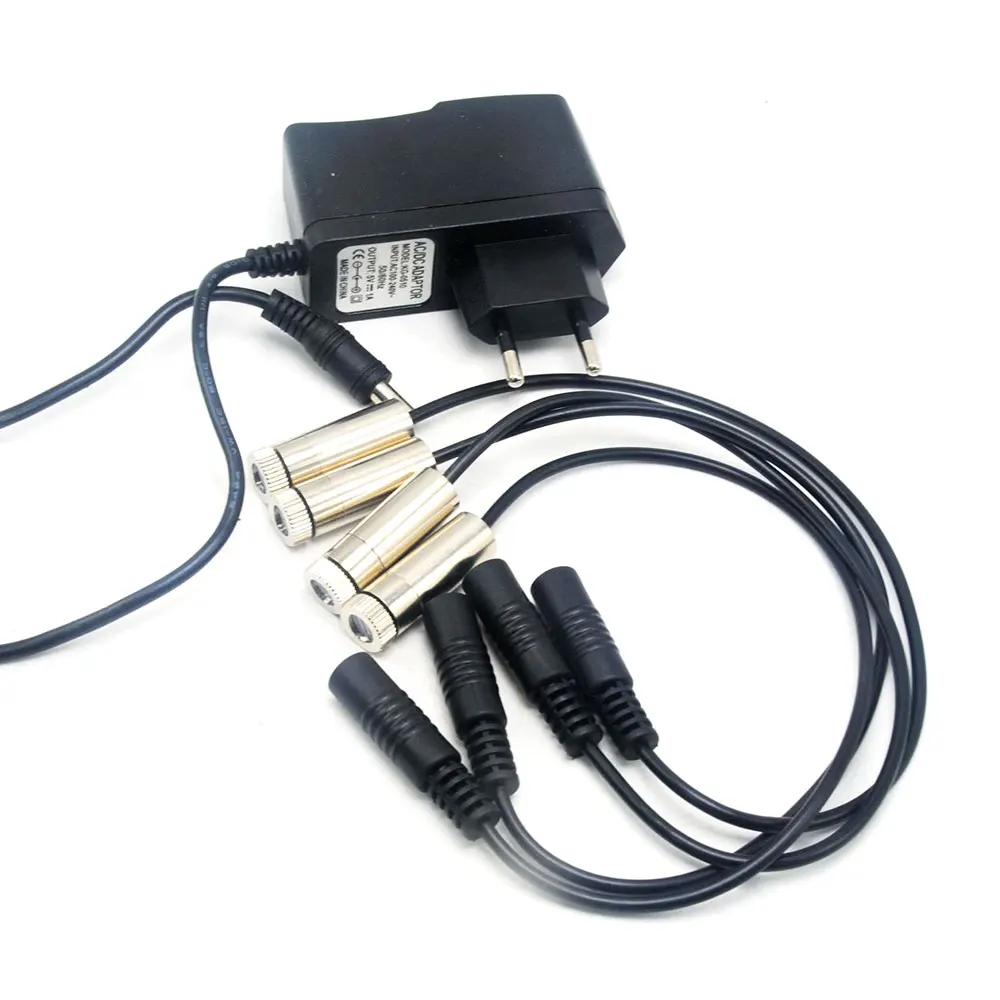 Moudle com Driver em w Adaptador de Energia Pces Focalizável 650nm Laser Vermelho Diode Lazer - 5v 4 12x45mm 50mw 1 com driver em w 5v adaptador de energia