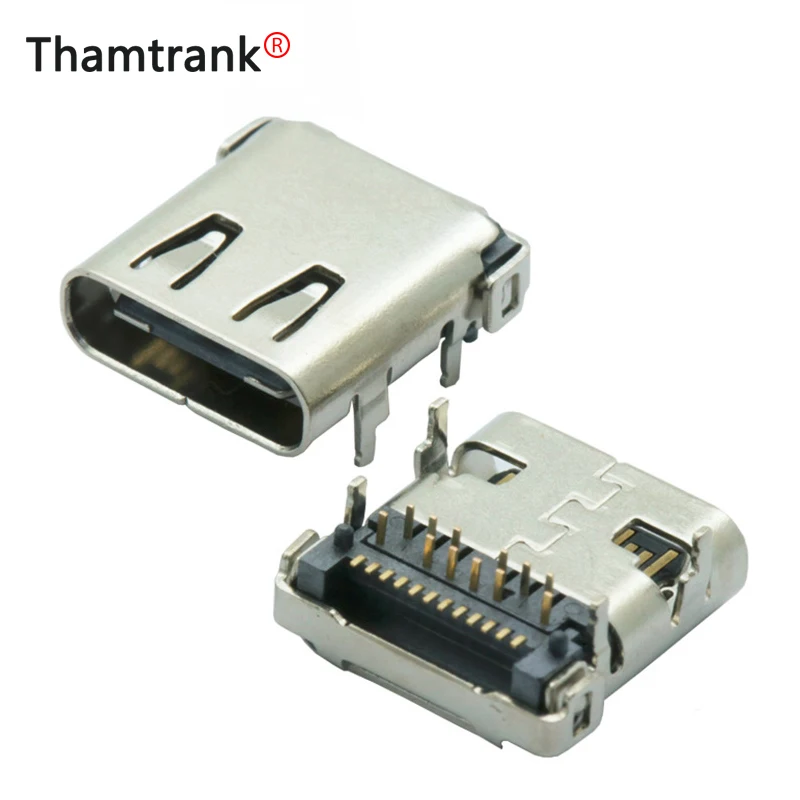 10 шт./лот USB 3 1 Type-C 24-контактный гнездовой разъем SMD DIP PCB коннектор для design DIY