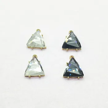 

New arrival! 20x15mm 50pcs Crystal/Rhinestone triangle Charm for Jewelry accessories Earrings DIY parts,hand Made Earring Making