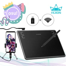 Huion h430p gráficos desenho digital comprimidos assinatura caneta tablet osu jogo tablet com bateria-livre caneta stylus com presente
