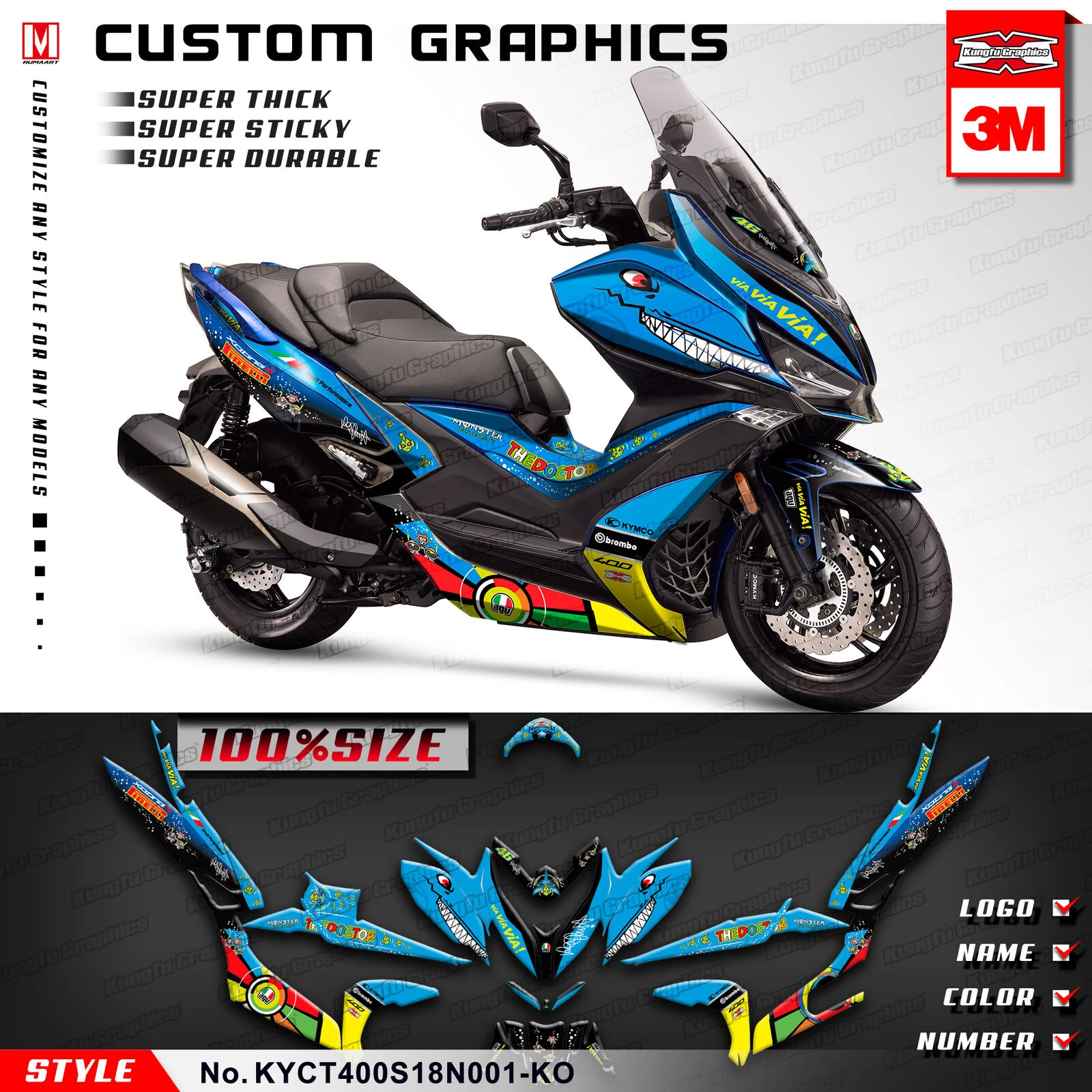 Waterproof Stickers Vinyl Decals Kit 400 21 Bike Graphics Aliexpress