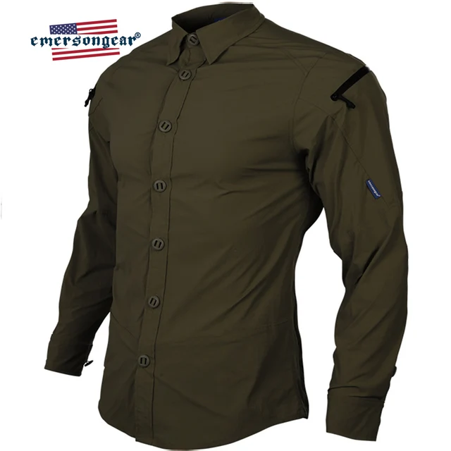 Emersongear Blue Label Tactical ZIP Triple Tech Tac-Shirt Multi Pockets T-shirt
