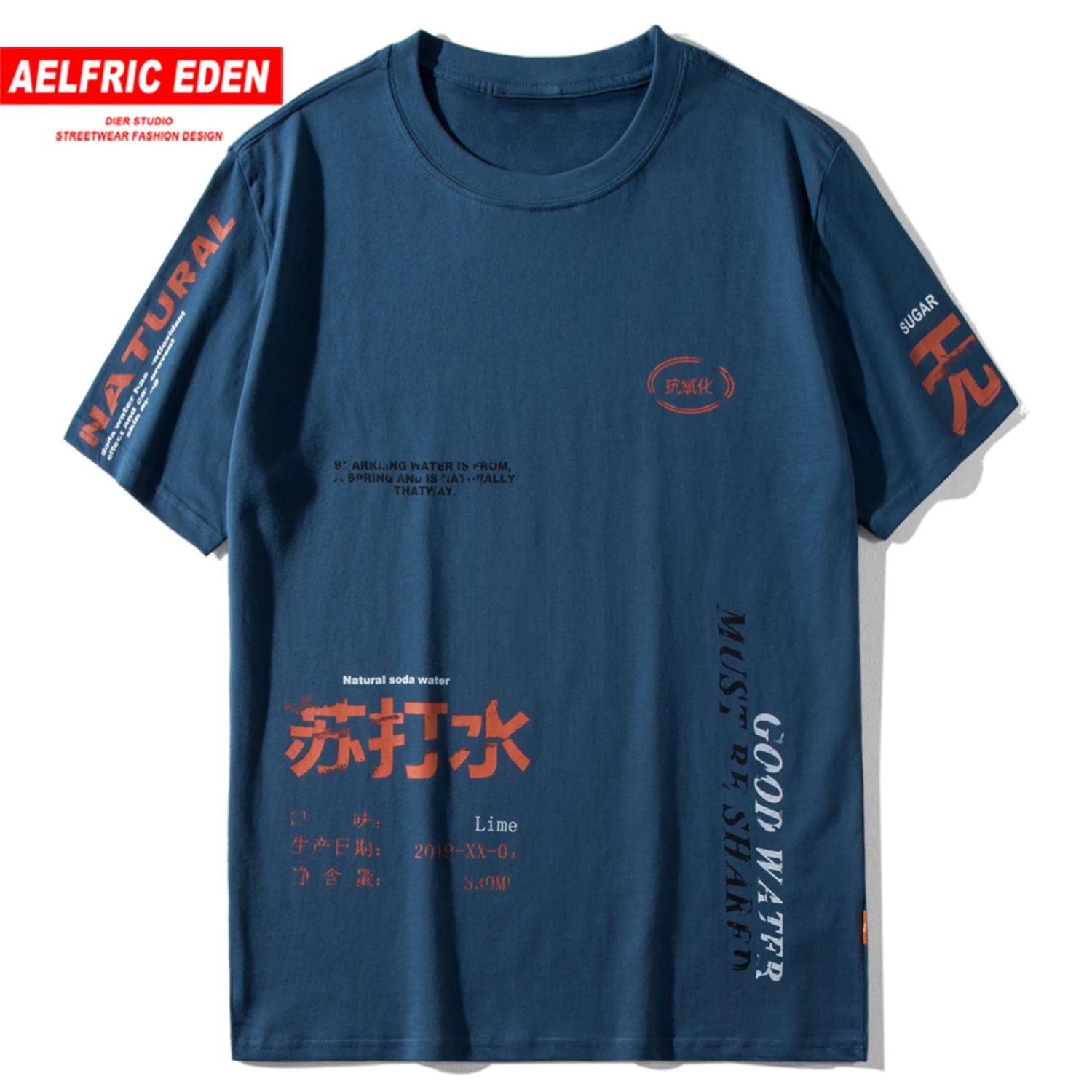 Aelfric Eden, Мужская футболка в стиле хип-хоп с надписями и граффити, летняя мода, Harajuku, повседневные хлопковые мужские топы с короткими рукавами, уличная одежда