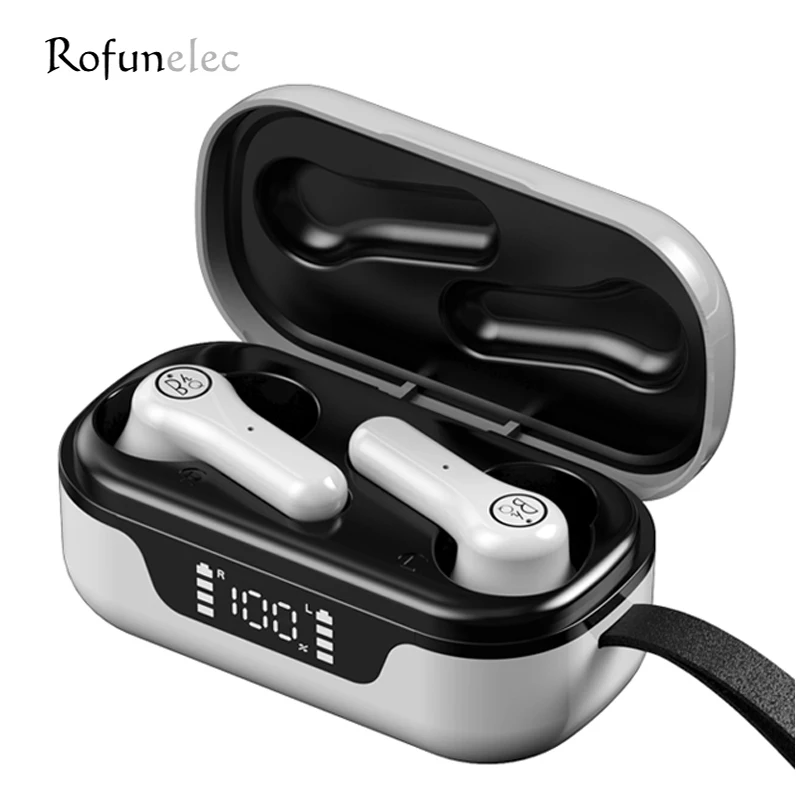 

Wireless Earphone Bluetooth Headphone Active Noise Reduction Earbuds Gaming Headset with Mic Waterproof LED Battery Indicator