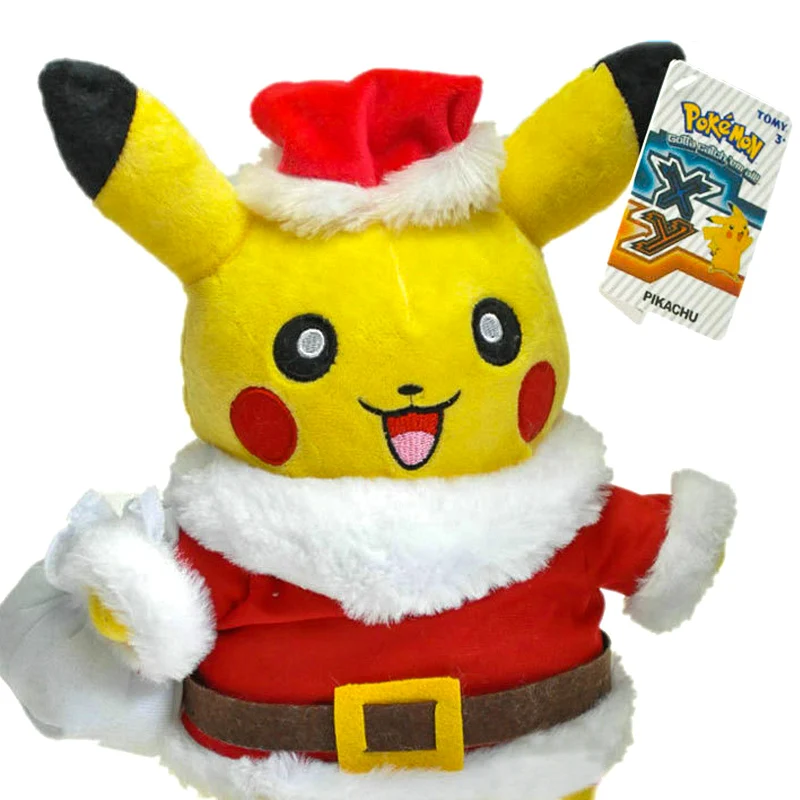 Takara Tomy Pokemon Plush Doll Pokemon Stuffed Pikachu Santa Claus Toys For Kids Christmas Gifts Movies Tv Aliexpress