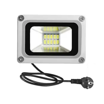 

10W LED Floodlight Outdoor Wall Lamp SMD EU Plug Cool White Led Spotlight Outdoor Lighting for Street Square Garden