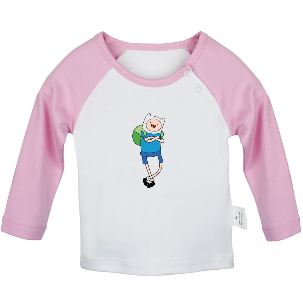 JcBabyYCP3000C Adventure Time With Finn And Jake/Дизайнерские футболки для новорожденных мальчиков и девочек; футболка с длинными рукавами и графическим принтом для малышей; хлопковые топы - Цвет: JcBabyYCP3000C