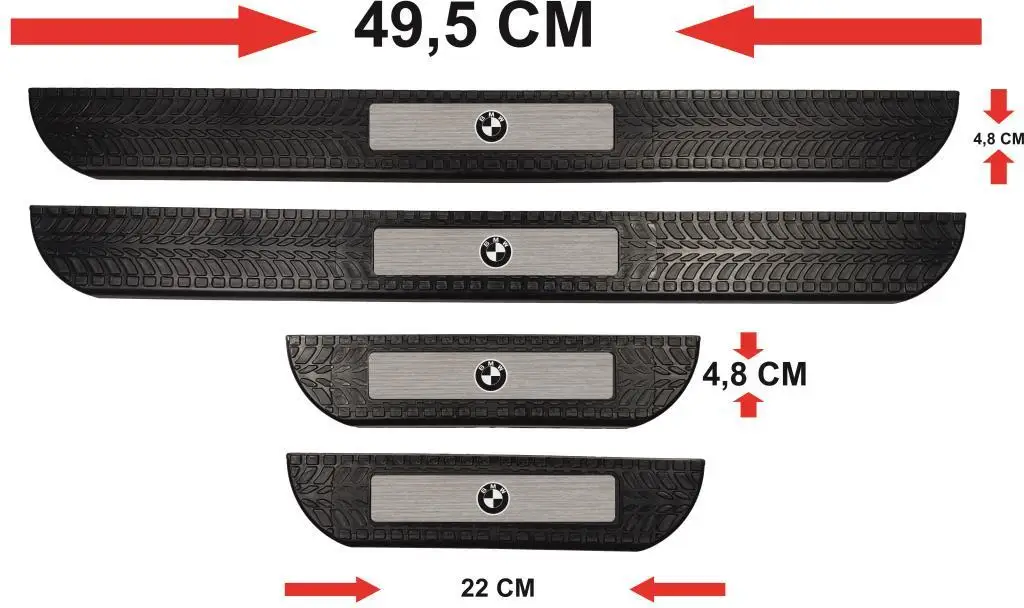 BMW Logo ABS Soft Door Sill Lath 4lü Set | Дом и сад