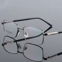 Квадратная оправа для близоруких очков, мужская оправа из сплава титана, деловые мужские оправа для очков, IP Гальваническая оправа для очков