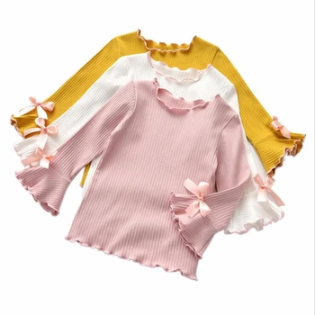 

LILIGIRL Newborn Girls Bottoming Shirt Long Sleeve Baby Cotton Tops Clothes White Kids T-shirt for Children Spring Clothing