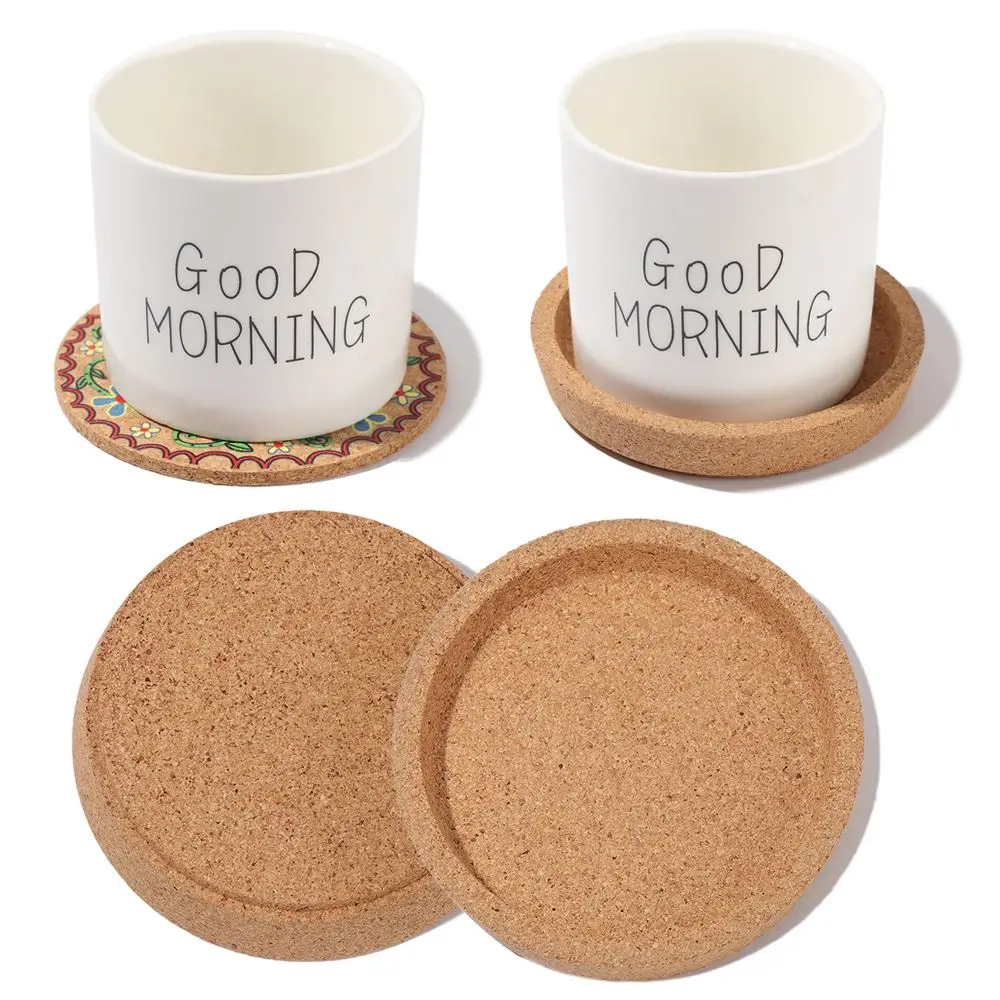 Placemats Wooden Cup Mat Heat Resistant Cork Coasters Anti-hot Heat Pad 