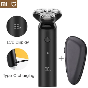 

Xiaomi Electric Shaver for men Razor Dry Wet beard trimmer Rechargeable washable 3D head Dual Blades display razor 5