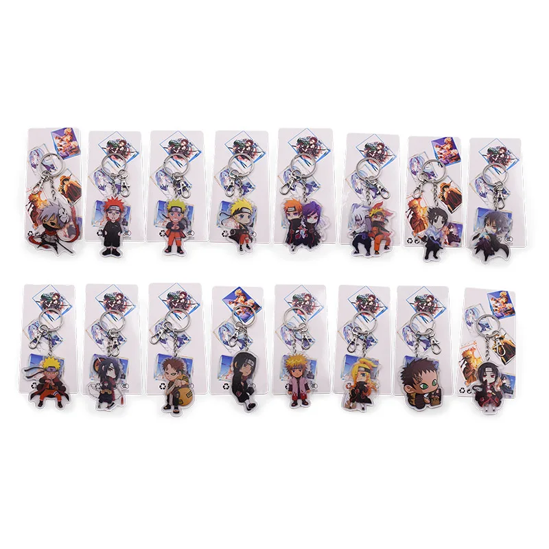 

16 Styles Anime Naruto Figure Keychain Uzumaki Naruto Hatake Kakash PVC Action Doll Baby Toy Christmas Gift For Children