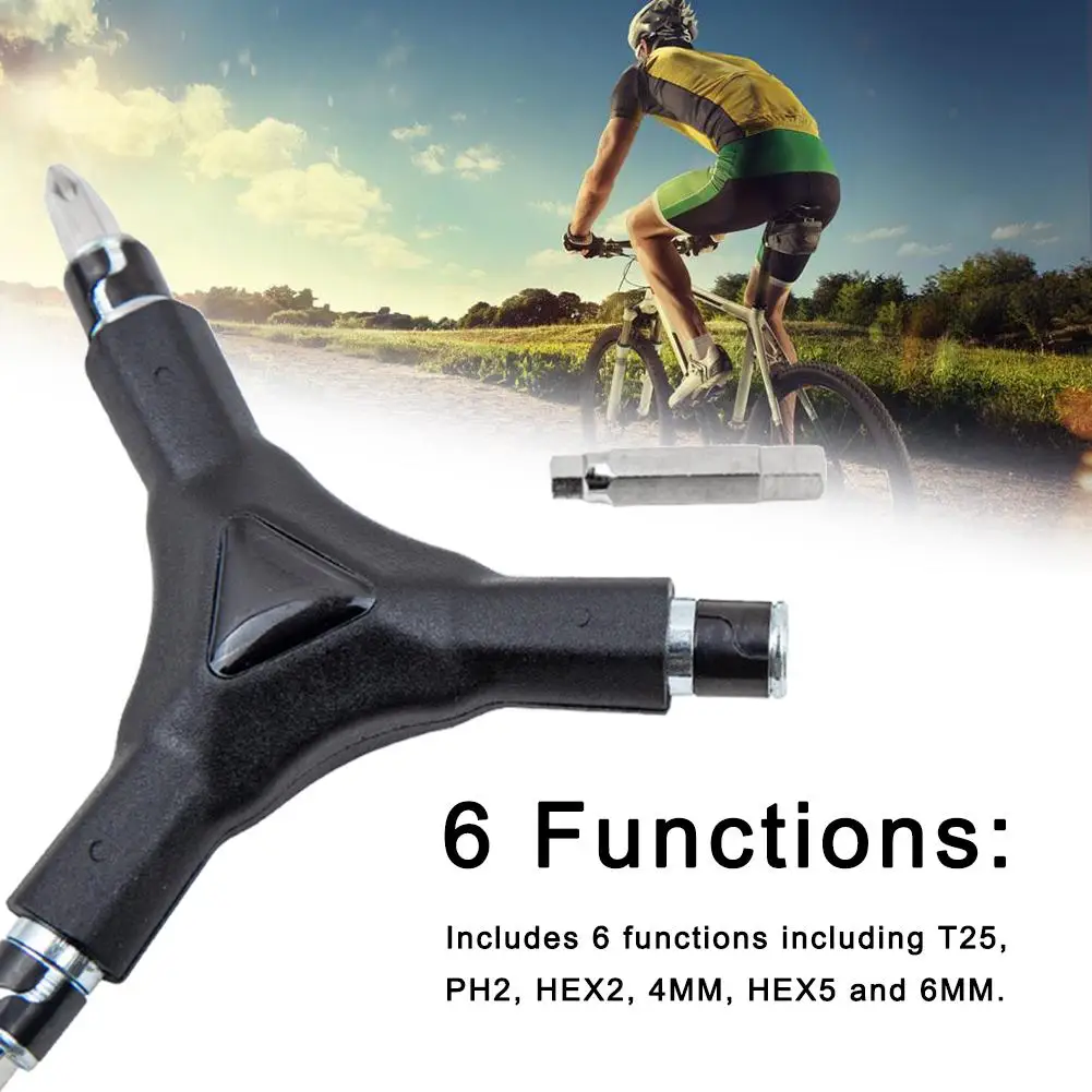 Y-образный велосипедный ключ Y наружные шестигранные ключи T25/PH2 HEX2/4 мм HEX5/6 мм Дорожный велосипед ключ инструмент для скейтборд-скутер велосипед