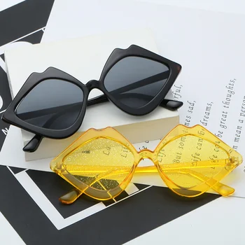 

Women Retro Brand Designer Lips Sun Glasses 2020 Fashion Eyeglasses Sexy Lip Shaped Sunglasses Ladies Vintage For Female Shades