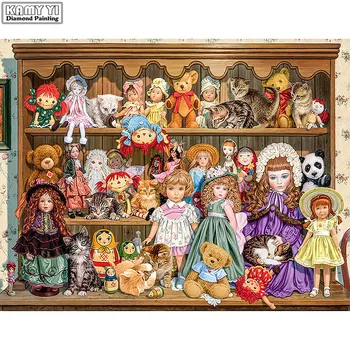 

5D Diy Diamond Painting "Cartoon Toy doll" Diamond Paintings Full Round Rhinestones Diamond Embroidery Home Children Decor Gift