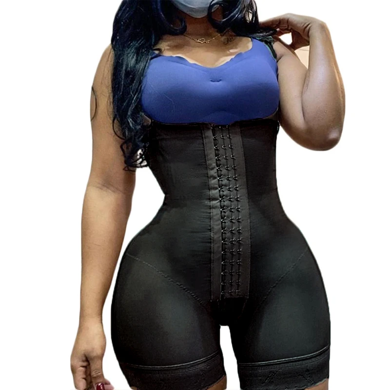 Fajas Colombianas Post Surgery High Compression Full Body Shaper Open Bust Tummy Control Corrective Shapewear Waist Trainer