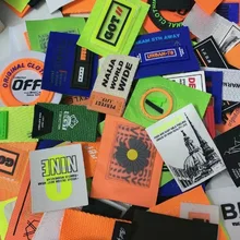 

Mixed 20Pcs Per Pack Soft Cloth Labels Various Letter Embroidery Hand Made Collar For Diy Knitted Printed Cotton Woven Sew Tags