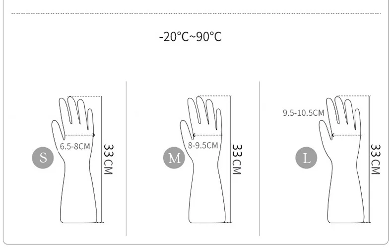 3 пар/компл. хозяйственные перчатки Кухня силиконовая Чистящая перчатки для мытья посуды Ведение домашнего хозяйства очистки Высокое качество 33 см 37 см H1226