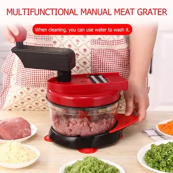 

Manual Household Vegetable Chopper Shredder Multi-function Food Processor Meat Machine Crusher Kitchen Tools Gadgets