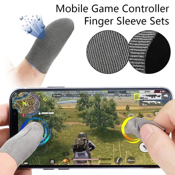 

Mobile Game Controller Finger Sleeve Sets Anti-Sweat Breathable Full Touch Screen Sensitive Shoot Aim Joysticks Finger Set
