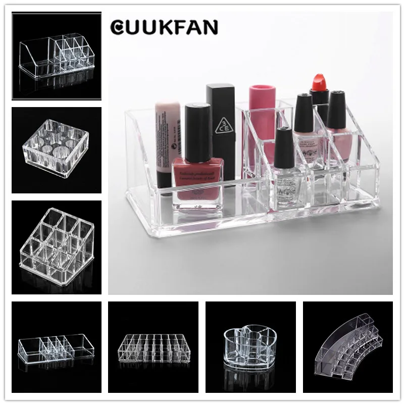  Acrylic Cosmetic Box Makeup Organizer Cosmetics Organizer Cotton Pads Container Storage Box For Mak