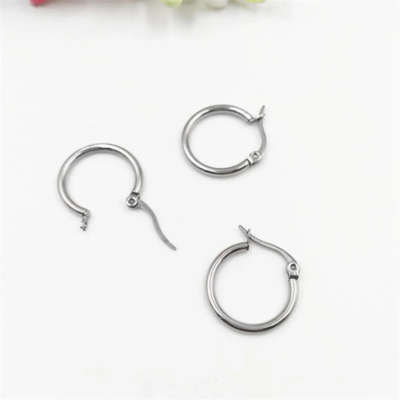 50pcs 316 Stainless Steel French Earring Hooks Round Ear Clip Clasps DIY Finding | Украшения и аксессуары