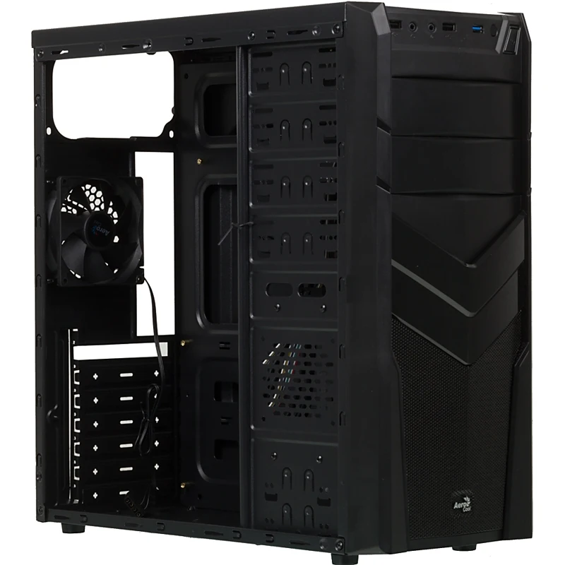 Корпус Aerocool V2X черный без БП ATX 1x92mm 2xUSB2.0 1xUSB3.0 audio