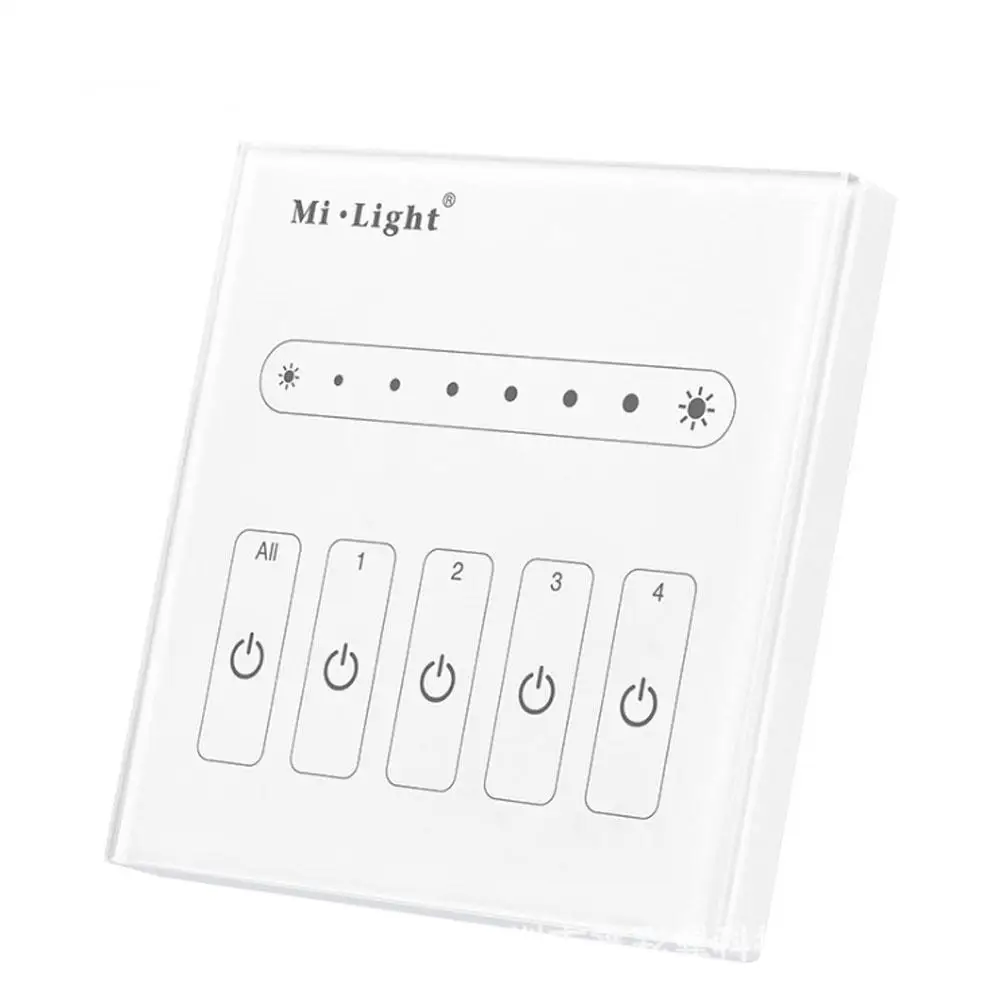 

Milight Remote Controller L4 AC100-240V to 0-10V 4 Channel Touch Panel Single Color LED Strip Light Dimmer Controller