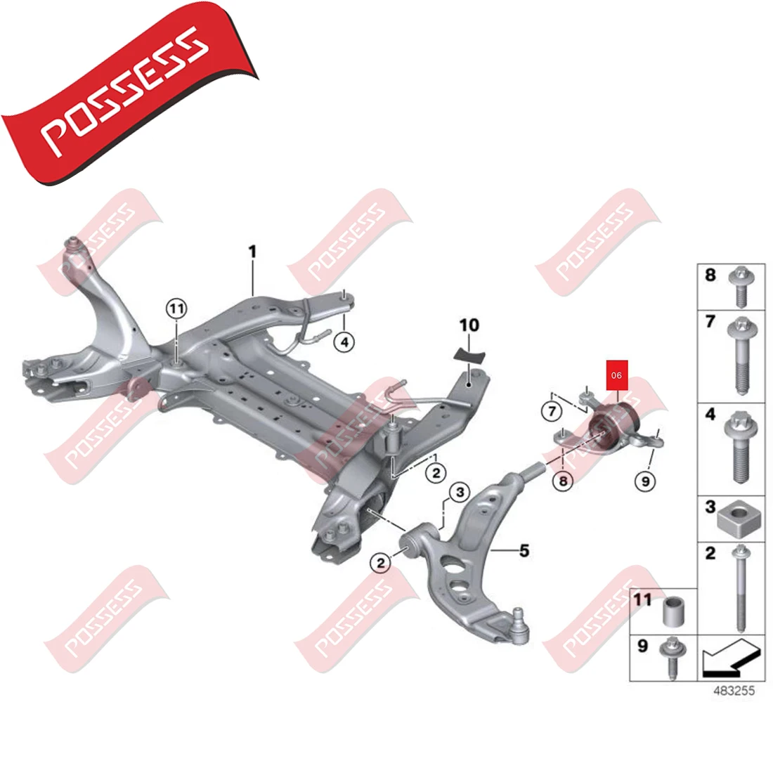 Control Arm Bushings Kit Pair Front Lower Suspension Control Arm Bushing For BMW X1 X2 1 2 Series F48 F49 F40 F44 F45 F46 F39 Mini F54 F60 F55 F56 F57