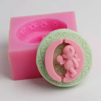 

Bc007 "O" 3D Loving Bears Silica Gel Soap Mold Silicone Mould of Wedding Cake Decoration of Kitchen Tools