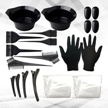 

1 Set/22pcs Hair Coloring Kit Disposable DIY Dyeing Tool Kit Hair Tinting Mixing Bowl Comb for Home Shop