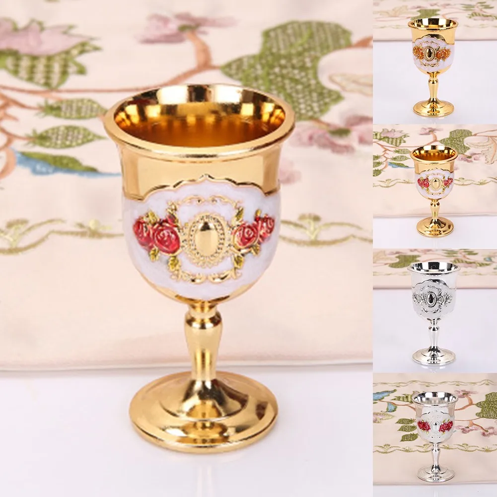 Glass Cup 30ML Wine Glasses Champagne Glasses Beverage Goblet Cocktail Cup Vintage European Style For Bar Home Decor