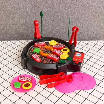 

Kitchen Performing Gift Kids Toys Sets BBQ Barbecue Grill Toy Accessories Children's Play Role Chef Puzzle Simulation BBQ Suits