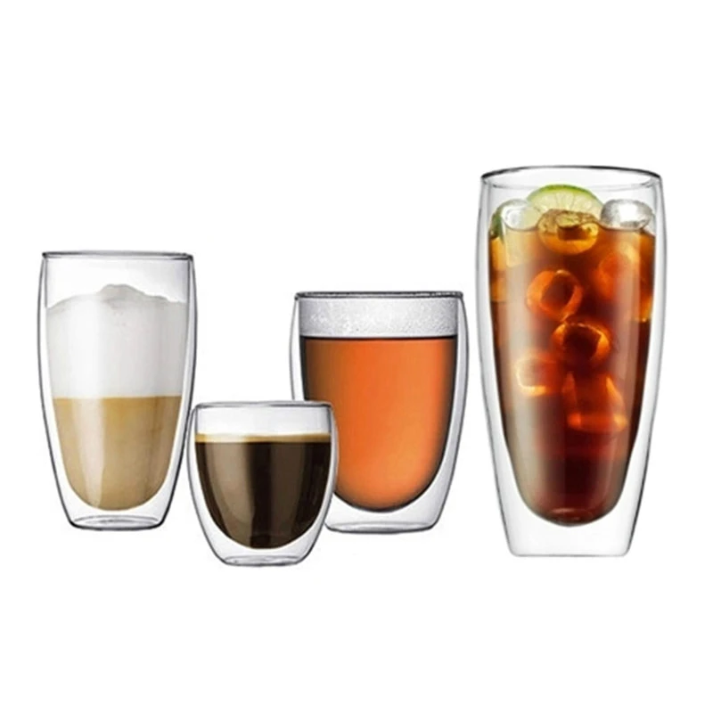 

Double-layer Heat-resistant Glass Transparent Water Cup Coffee Cup High Borosilicate Glass Egg-shaped Creative Cup Juice Cup