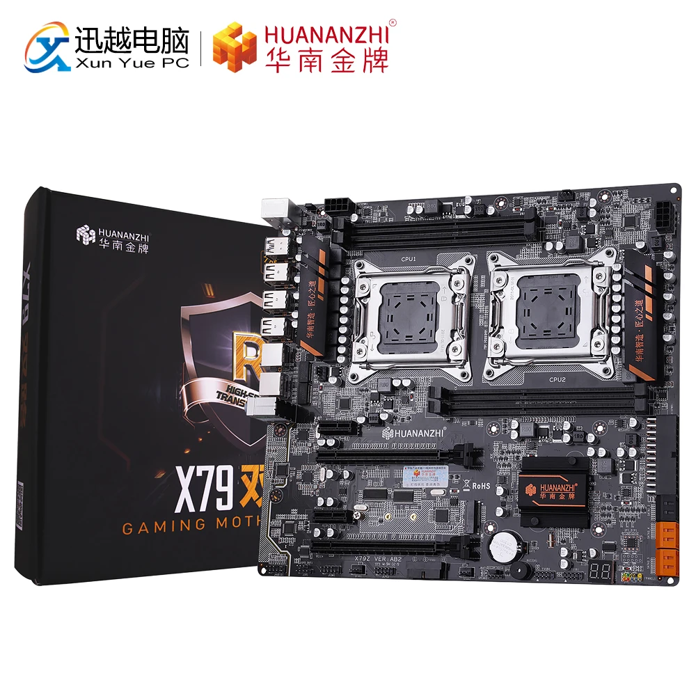 Huananzhi X79 4d Dual Cpu Placa M e Para Intel Lga 2011 E5 X79 2680v2 