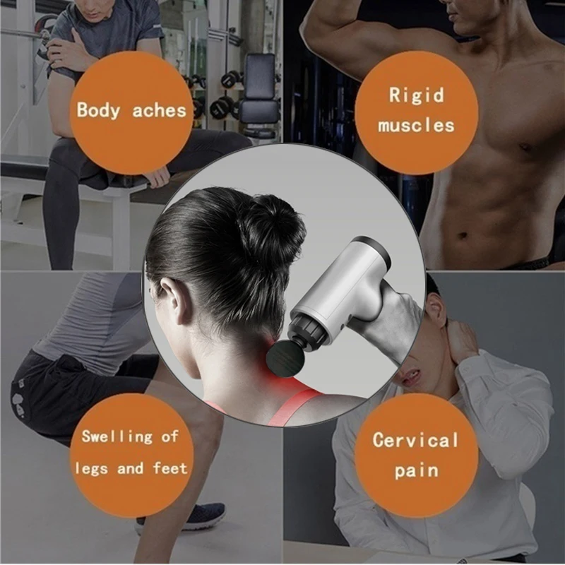 Электронная пушка Мышцы Массажер боль в мышцах Управление после того, как для тренировок и упражнений расслабления тела похудения Моделирующий Массаж