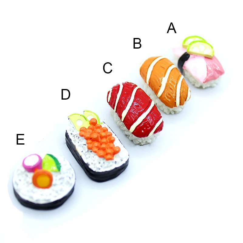 Boxi Kawaii Additives Charms For Slime Cute Resin Pretend Sushi Supplies  Accessories DIY Kit Filler for