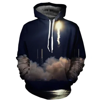 

Fashion Unisex Space Galaxy 3D Sweatshirts Casual Sports Hoodies with Hat