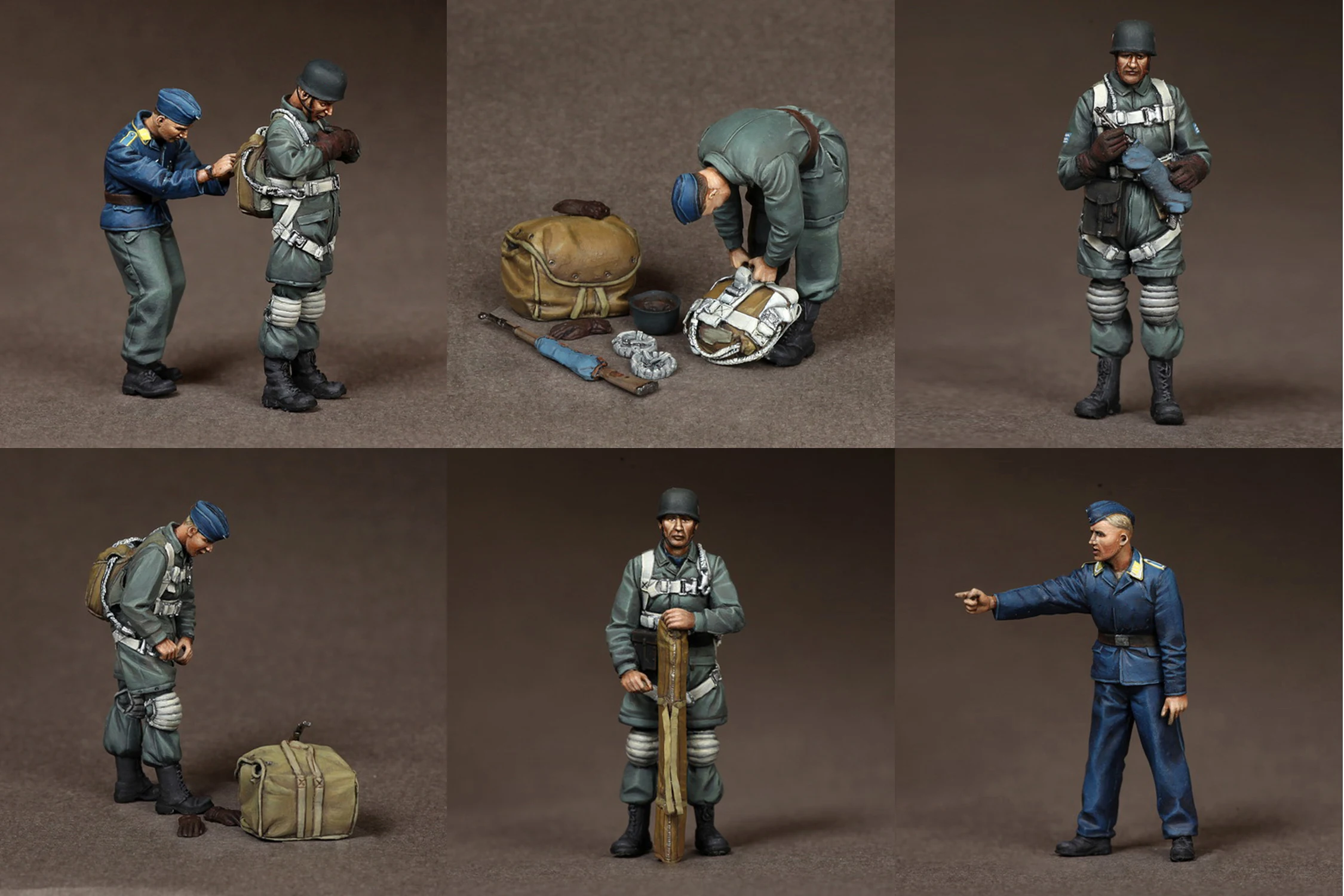 1/35 масштаб Неокрашенная фигурка десантника 7 коллекция фигурок фигурка|Наборы