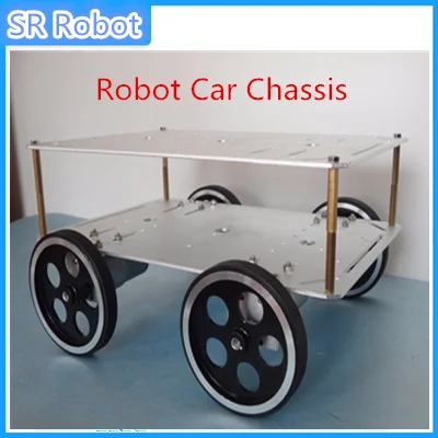 Metal Plate 4Wd Car Con 4 Motoriduttore Ad Alta Coppia Per Robot Car Chassis Piattaforma Modello Mobile Robotico Fai Da Te Progetto Didattico Rc