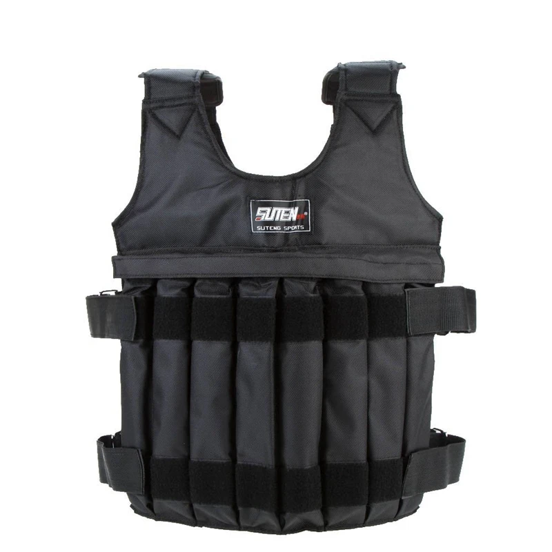 SUTEN Max 20 kg of load weight adjustable Weighted Vest jacket vest exercise boxing training Invisible Weightloading sand clothi | Спорт и