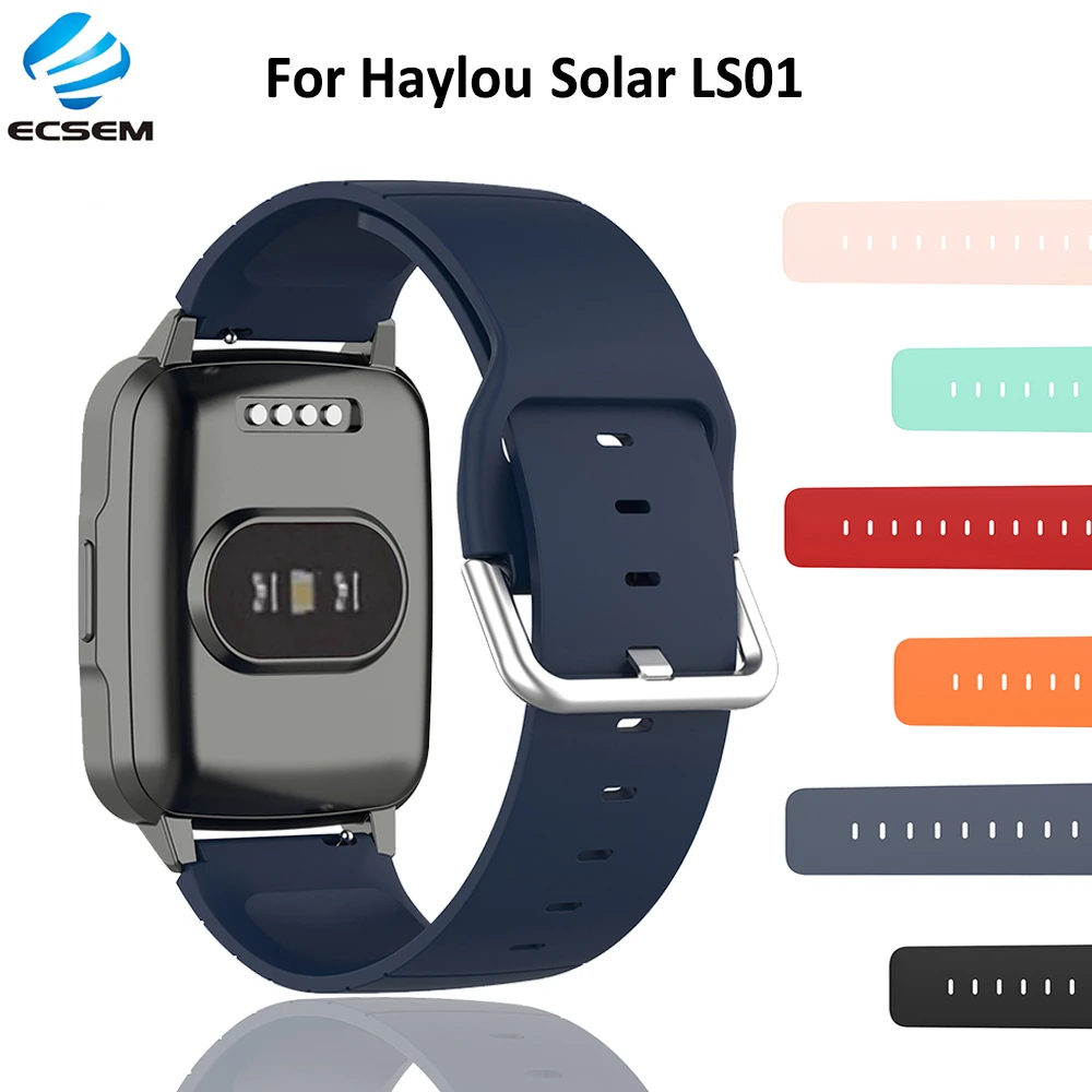 silicone band for Xiaomi haylou LS01 smart watch accessories wristband  strap for haylou LS01 bracelet loop adjustable|Smart Accessories| -  AliExpress
