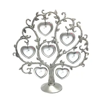 

Family Tree Picture Frame Display Happiness Tree Frame Photo Frame Metal Tree Shape Crafts With 7 Hanging Picture Photo Frames