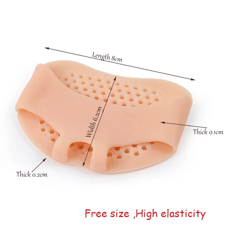 USHINE Silicone Insoles Padded Front High Heel Boots Gel Insoles for Shoes Breathable Health Care Front Cushion Socks Shoes