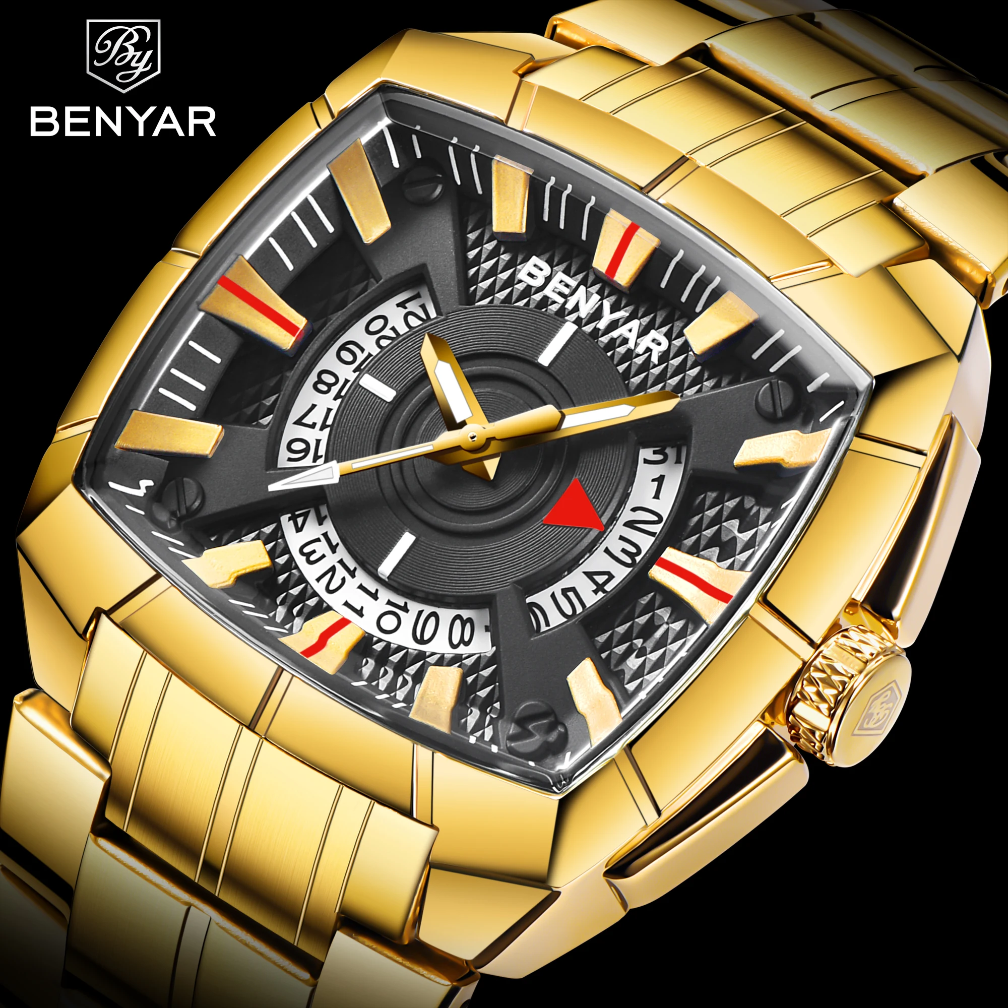 

2019 BENYAR Brand Luxury Gold Watch Men Reloj Hombre Sport Military Waterproof Quartz Wrist Watches Men Clock Relogio Masculino