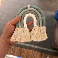 4 Layers Macrame Rainbow Wall Decor for Bedroom Nursery Baby Kids Rooms Colorful Tapestry Rope Woven Tassel Wall Hanging Toys 2